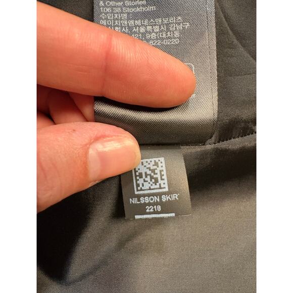 & Other Stories A-Line Brown Green Purple Plaid Nilsson Wool Mini Skirt -10 - Picture 6 of 7